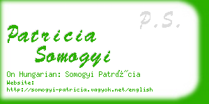 patricia somogyi business card